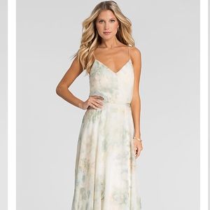 Jenny Yoo INESSE PRINT LONG BRIDESMAID DRESS